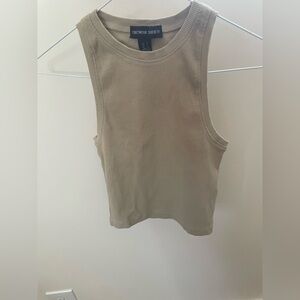 Streetwear Society Beige Ribbed Top